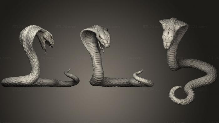 Статуэтки животных (Гигантская Змея, STKJ_1007) 3D модель для ЧПУ станка